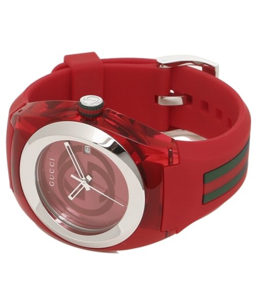  Shop Authentic Gucci Sync XXL Quartz Red Dial Red Rubber Strap Unisex Watch -  YA137103 - Luxxuri