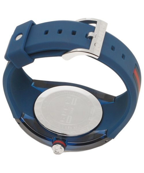  Shop Authentic Gucci Sync XXL Quartz Blue Dial Blue Rubber Strap Watch For Men - YA137104 - Luxxuri