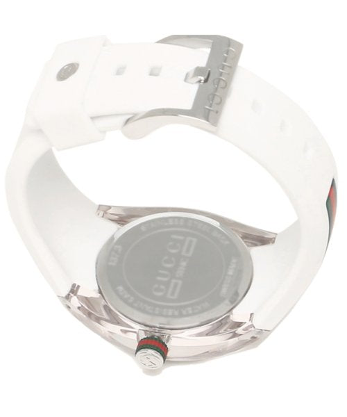  Shop Authentic Gucci Sync Quartz White Dial White Rubber Strap Unisex Watch - YA137302 - Luxxuri