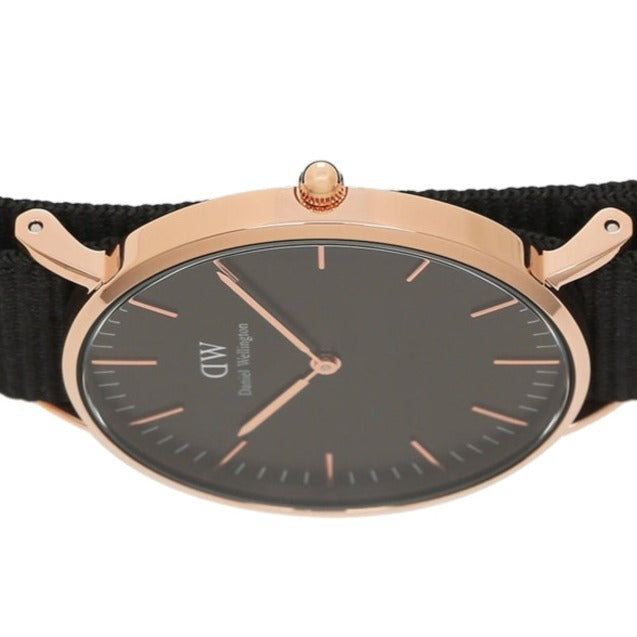  Shop Authentic Daniel Wellington Classic Cornwall Black Dial Black NATO Strap Watch For Women - DW00100150 - Luxxuri