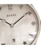  Shop Authentic Gucci G-Timeless Mother of Pearl White Dial White Leather Strap Watch For Women - YA126597 - Luxxuri
