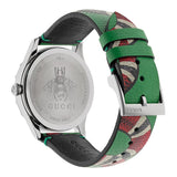  Shop Authentic Gucci G Timeless Le Marche Des Merveilles Green Dial Green Leather Strap Watch for Women - YA1264081 - Luxxuri