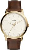  Shop Authentic Fossil The Minimalist White Dial Brown Leather Strap Watch for Men - FS5397 - Luxxuri