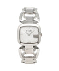  Shop Authentic Gucci G-Class Mother of Pearl Dial Silver Steel Strap Watch For Women - YA125404 - Luxxuri