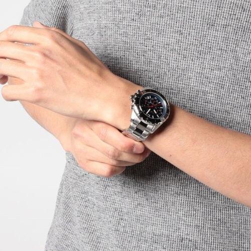 Coach Kent Chronograph Blue Dial Silver Steel Strap Watch for Men - 14602555