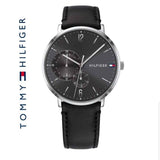  Shop Authentic Tommy Hilfiger Brooklyn Black Dial Black Leather Strap Watch for Men - 1791509 - Luxxuri