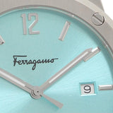  Shop Authentic Salvatore Ferragamo F-80 Classic Tiffany Blue Dial Silver Steel Strap Watch for Men - SFDT02323 - Luxxuri