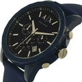  Shop Authentic Armani Exchange Outerbanks Chronograph Blue Dial Blue Silicone Strap Watch For Men - AX1327 - Luxxuri