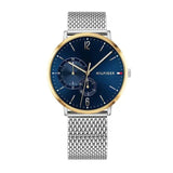  Shop Authentic Tommy Hilfiger Brooklyn Quartz Blue Dial Silver Mesh Bracelet Watch for Men - 1791505 - Luxxuri