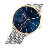  Shop Authentic Tommy Hilfiger Brooklyn Quartz Blue Dial Silver Mesh Bracelet Watch for Men - 1791505 - Luxxuri