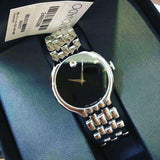  Shop Authentic Movado Classic Quartz Black Dial Silver Steel Strap Watch for Men - 0606337 - Luxxuri
