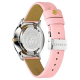  Shop Authentic Versace Audrey Quartz White Dial Pink Leather Strap Watch for Women - VELR00119 - Luxxuri