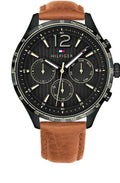 Shop Authentic Tommy Hilfiger Gavin Chronograph Quartz Black Dial Brown Leather Strap Watch for Men - 1791470 - Luxxuri