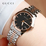  Shop Authentic Gucci G Timeless Black Dial Two Tone Steel Strap Watch For Women - YA126512 - Luxxuri