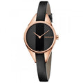  Shop Authentic Calvin Klein Rebel Black Dial Black Leather Strap Watch for Women - K8P236C1 - Luxxuri