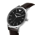 Shop Authentic Emporio Armani Renato Quartz Black Dial Brown Leather Strap Watch For Men - AR11187 - Luxxuri