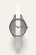  Shop Authentic Calvin Klein Rebel White Dial White Leather Strap Watch for Women - K8P231L6 - Luxxuri