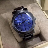  Shop Authentic Burberry The City Navy Blue Dial Black Steel Strap Watch for Men - BU9365 - Luxxuri