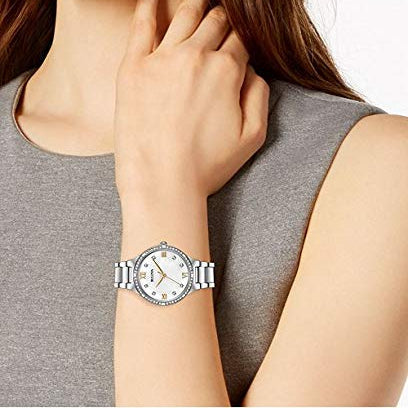  Shop Authentic Bulova Crystal Collection Mother of Pearl Dial Silver Steel Strap Watch for Women - 96L263 - Luxxuri