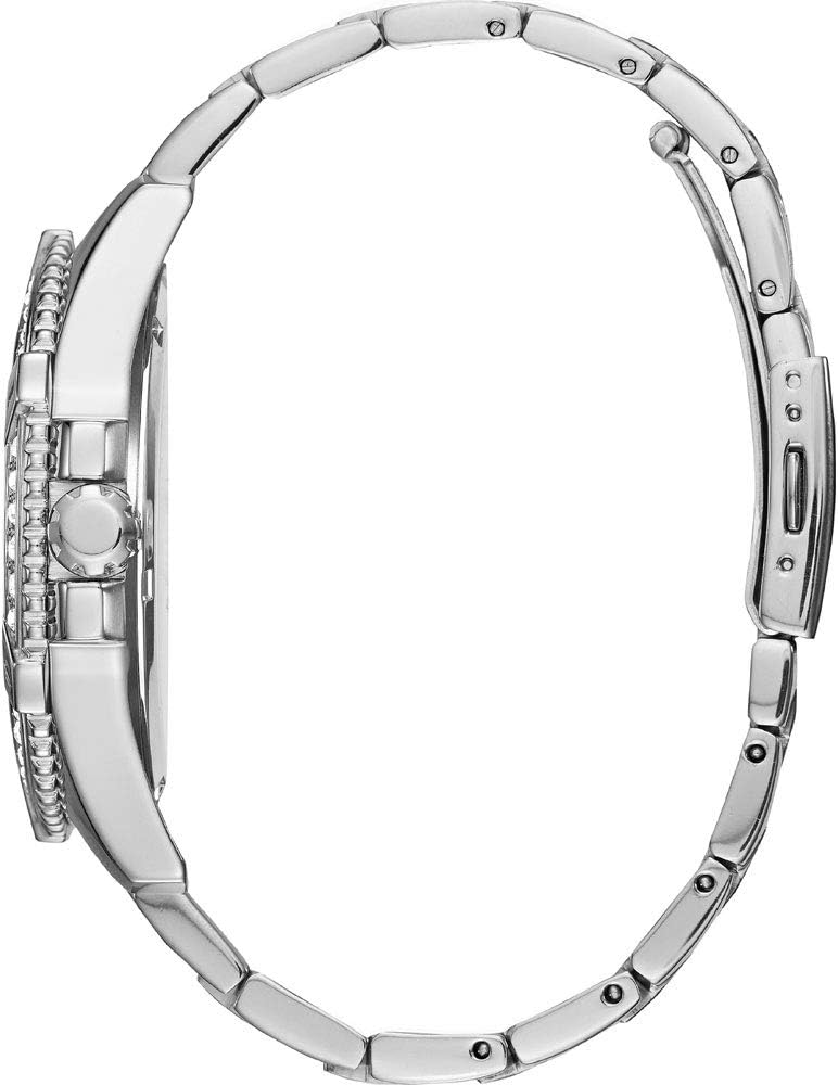  Shop Authentic Guess Atlas Chronograph Silver Dial Silver Steel Strap Watch For Men - W0668G7 - Luxxuri