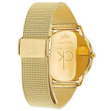  Shop Authentic Calvin Klein Minimal White Dial Gold Mesh Bracelet Watch for Men - K3M21526 - Luxxuri