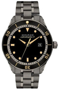 Movado Heritage Calendoplan Black Dial Silver Steel Strap Watch For Men - 3650095