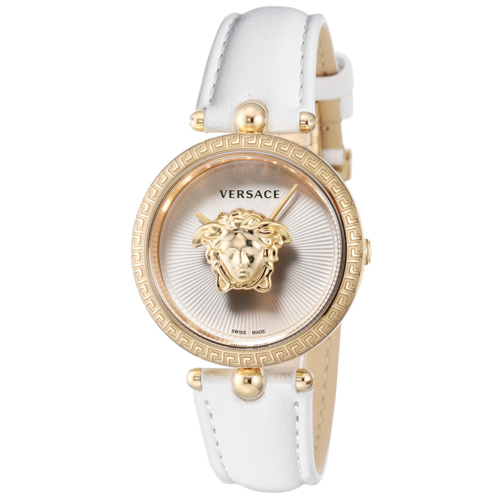  Shop Authentic Versace Palazzo Empire White Dial White Leather Strap Watch for Women - VCO040017 - Luxxuri