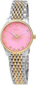  Shop Authentic Gucci G Timeless Quartz Pink Dial Two Tone Steel Strap Watch For Women - YA1265030 - Luxxuri