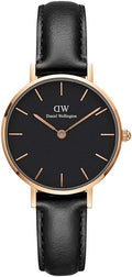  Shop Authentic Daniel Wellington Classic Petite Sheffield Black Dial Black Leather Strap Watch For Women - DW00100224 - Luxxuri