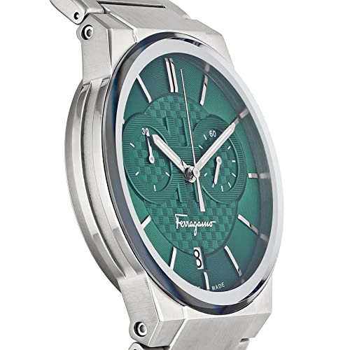  Shop Authentic Salvatore Ferragamo Sapphire Chrono Green Dial Silver Steel Strap Watch for Men - SFME00421 - Luxxuri
