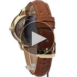 Shop Authentic Michael Kors Whitley Quartz Gold Dial Brown Leather Strap Watch For Women - MK2428 - Luxxuri