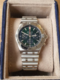  Shop Authentic Breitling Chronomat B01 42 Green Dial Silver Steel Strap Watch for Men - AB0134101L1A1 - Luxxuri