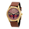  Shop Authentic Gucci G Timeless Butterfly Brown Dial Brown Leather Strap Watch For Women - YA1264063 - Luxxuri