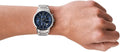  Shop Authentic Emporio Armani Renato Chronograph Quartz Blue Dial Black Steel Strap Watch For Men - AR11215 - Luxxuri