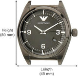  Shop Authentic Emporio Armani Franco Black Dial Black Leather Strap Watch For Men - AR0368 - Luxxuri