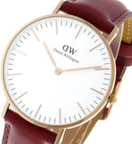 Shop Authentic Daniel Wellington Classic Suffolk White Dial Brown Leather Strap Watch For Men - DW00100122 - Luxxuri