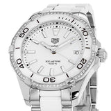  Shop Authentic Tag Heuer Aquaracer Diamonds White Dial Two Tone Steel Strap Watch for Women - WAY131H.BA0914 - Luxxuri