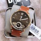  Shop Authentic Fossil The Commuter Twist Black Dial Brown Leather Strap Watch for Men -  ME1166 - Luxxuri