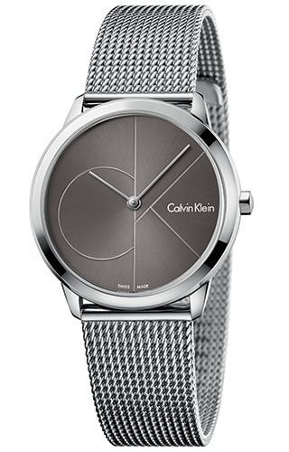  Shop Authentic Calvin Klein Minimal Black Dial Silver Mesh Bracelet Watch for Women - K3M22123 - Luxxuri