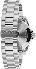 Shop Authentic Gucci Dive Quartz Black Dial Silver Steel Strap Watch For Men - YA136301B - Luxxuri