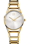  Shop Authentic Calvin Klein Stately White Dial Gold Steel Strap Watch for Women - K3G2352W - Luxxuri