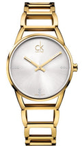  Shop Authentic Calvin Klein Stately White Dial Gold Steel Strap Watch for Women - K3G2352W - Luxxuri