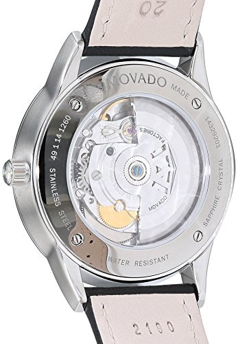  Shop Authentic Movado 1881 Automatic Black Dial Black Leather Strap Watch for Men - 606873 - Luxxuri