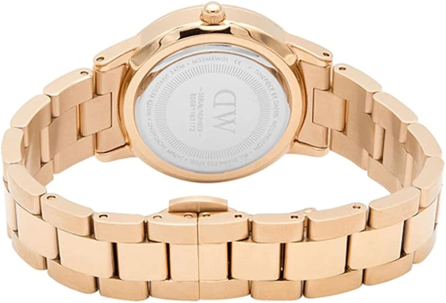  Shop Authentic Daniel Wellington Iconic Link Grey Dial Rose Gold Steel Strap Watch For Women - DW00100336 - Luxxuri