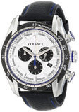  Shop Authentic Versace V-Ray Quartz Silver Dial Black Leather Strap Watch for Men - VDB010014 - Luxxuri