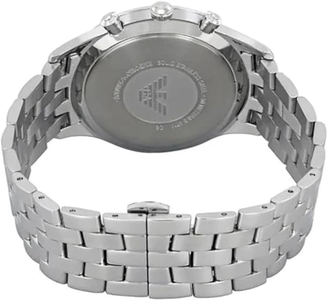  Shop Authentic Emporio Armani Chronograph Black Dial Silver Steel Strap Watch For Men - AR11017 - Luxxuri