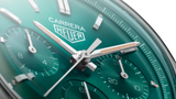  Shop Authentic Tag Heuer Carrera Chronograph 44mm Green Dial Green Steel Strap Watch for Men - CBN2A1N.FT6238 - Luxxuri