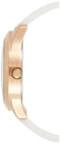  Shop Authentic Guess Crush Crystals Gold Dial White Rubber Strap Watch for Women - W1223L3 - Luxxuri