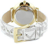  Shop Authentic Michael Kors Pyper Quartz Silver Dial White Leather Strap Watch For Women - MK2858 - Luxxuri