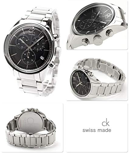  Shop Authentic Calvin Klein Masculine Chronograph Black Dial Silver Steel Strap Watch for Men - K2H27104 - Luxxuri